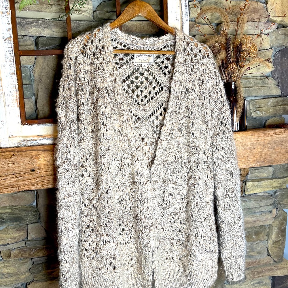 Lucky Brand Crochet Cardigan